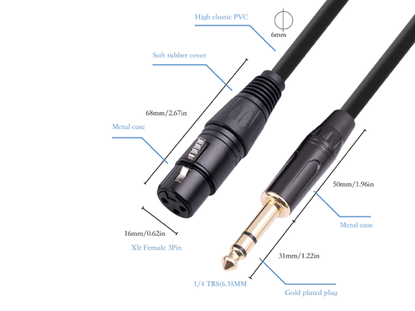 6.35MM-XLR Female