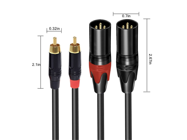 2 m XLR-2 RCA