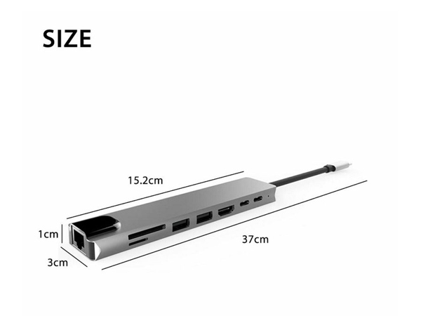 USB HUB-8 in 1