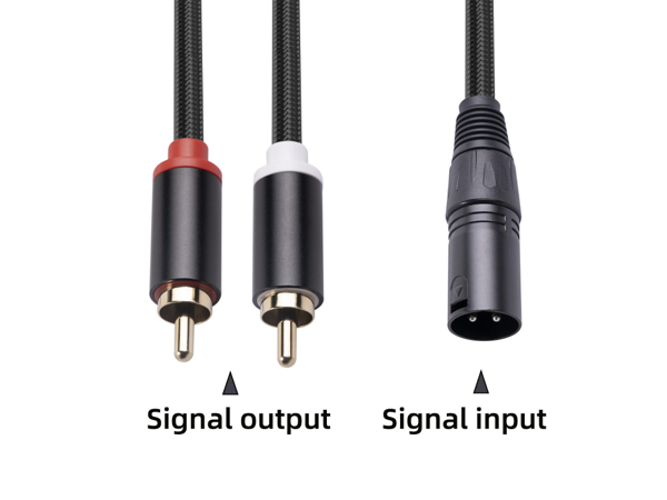 2 RCA - 1 XLR MALE
